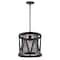 Cwi Lighting Parsh 1 Light Drum Shade Mini Chandelier With Pewter Finish 9954P13-1-101 - alternate 1